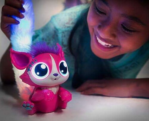 Mattel GLL06 Lil' Gleemerz Adorbrite Interactive Toy Pink with Lights and Sounds for Kids +5 Years, Multicoloured